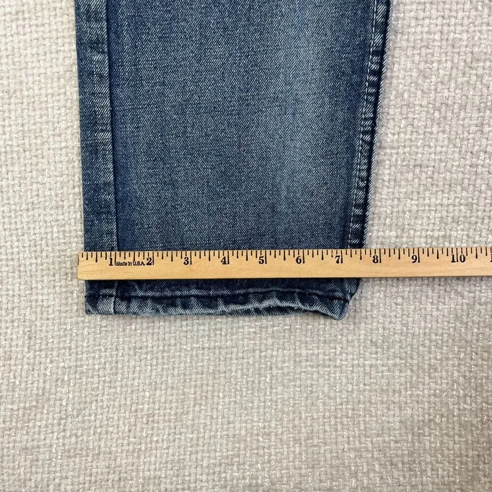 City Ink Jeans Men's 36x33 (Fits 36x32) Straight Leg Distressed Blue Denim
